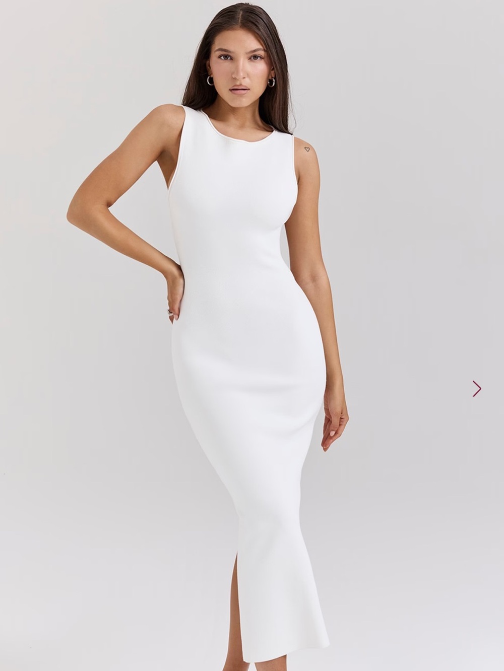 House of CB White Sleeveless Maxi Dress
